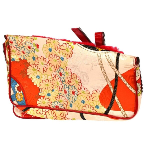 Christian Dior Multicolor Silk Embroidered Saddle Clutch RE0011 194228 - Picture 2 of 9